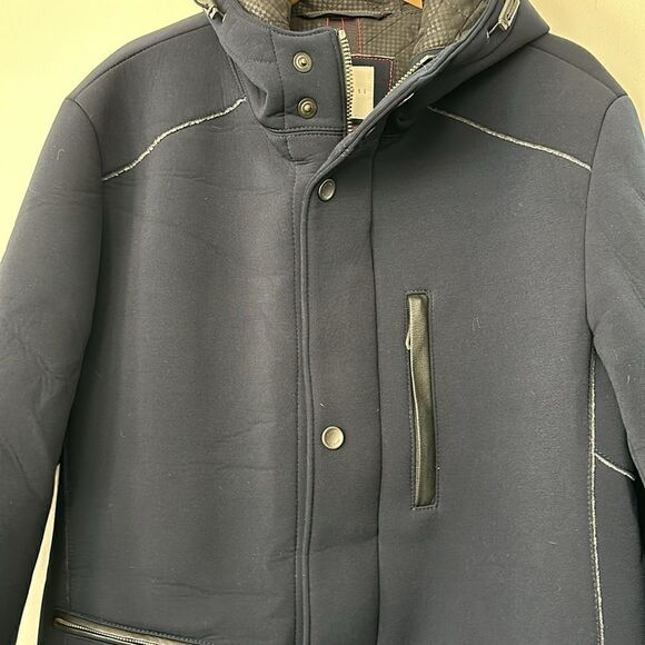Bugatti FlexCity Mens Navy Blue Hooded Jacket 40R - Picture 3 of 11